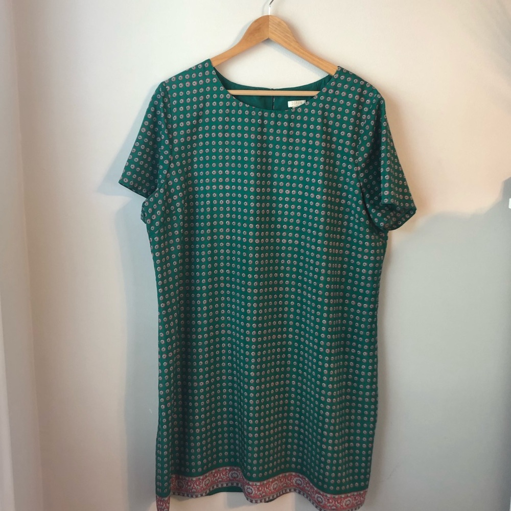 J Crew Short Sleeve Pattern Dress